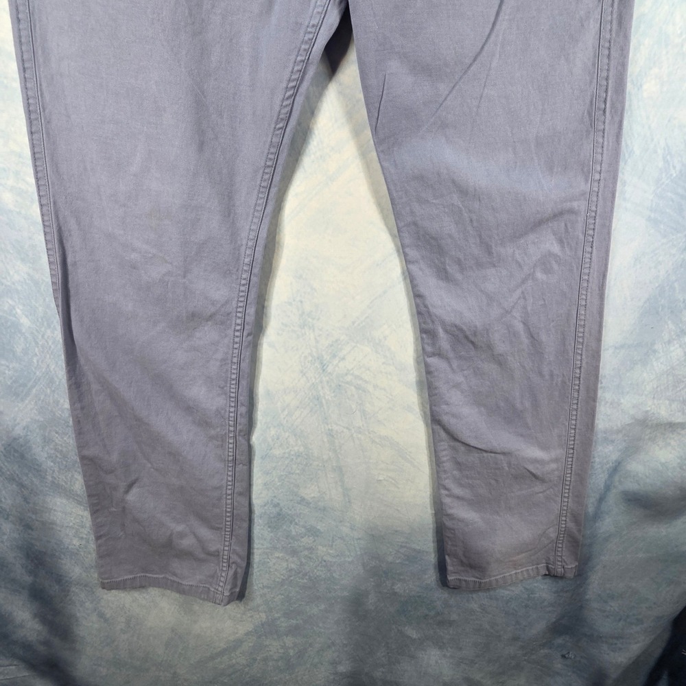 Lucky Brand 121 Heritage Slim Blue Gray Canvas Chino Pants Mens 33x32 - Picture 3 of 8